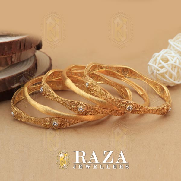 3D MODERN GOLD BANGLES