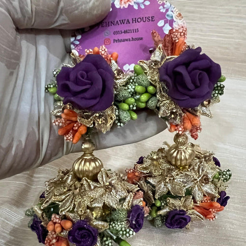 PURPLE STAMEN JHUMKA - Pehnawa House