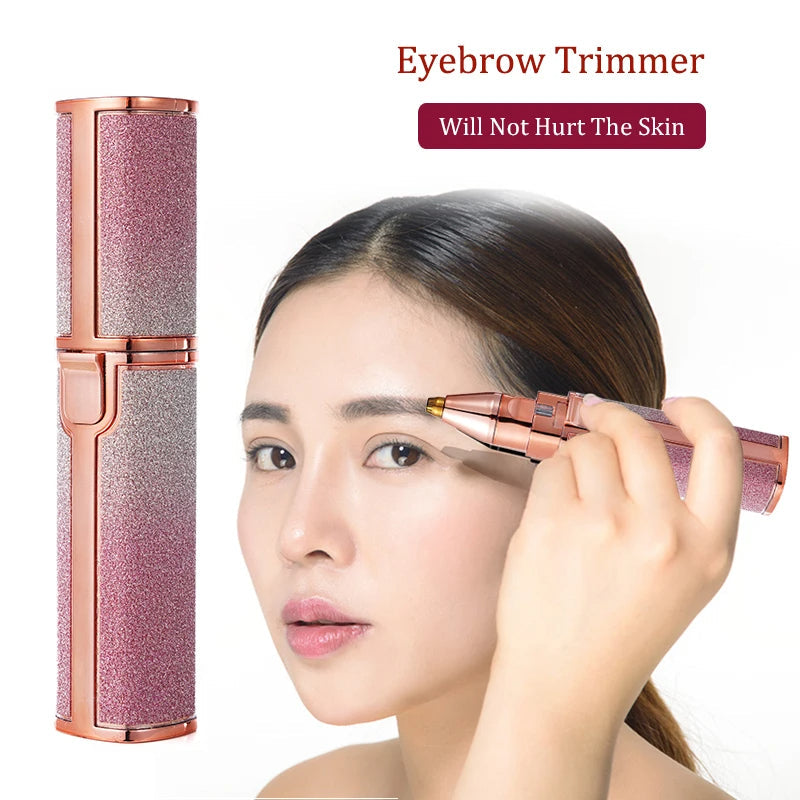 2 IN 1 Rechargeable Epilator Electric Eyebrow Trimmer