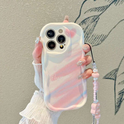 iPhone Flower Bracelet Wrist Chain Strap Phone Case