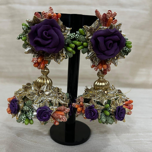 PURPLE STAMEN JHUMKA - Pehnawa House